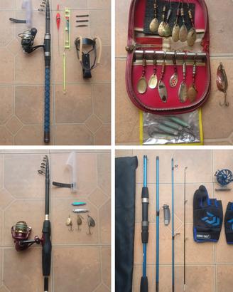 Canne Mulinelli Attrezzatura completa da pesca