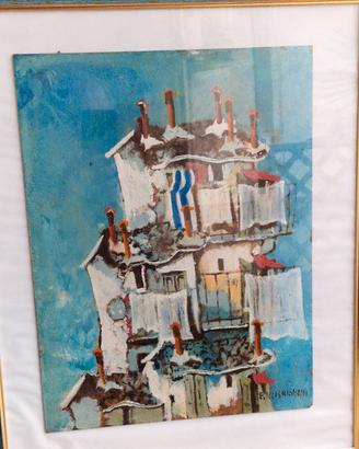 quadro con cornice dim 347 esterno di noto pittore