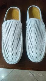scarpe bianche estive ecopelle morbide mai usate