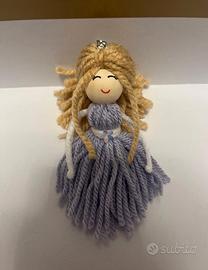 Bambolina portachiavi handmade