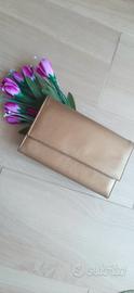pochette oro vera pelle vintage