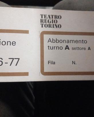 abbonamento teatro regio Torino  76/77
