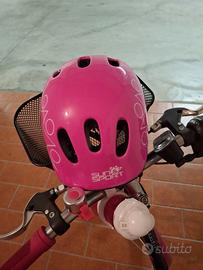 Bicicletta bambina 20 pollici con casco rosa