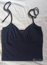 Top Milan Style blu a v, misura S