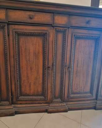 Credenza stile rustico toscano 4 ante + 2 cassetti