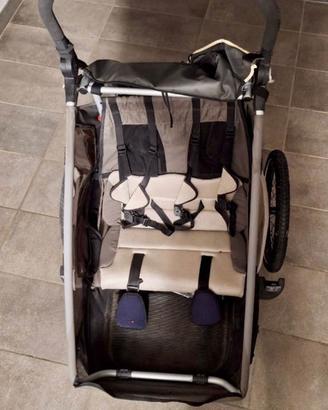 Carrello per bicicletta XLC Duo S max 2 bambini