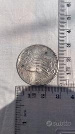 Moneta 500 lire 1861-1961 centenario Italia