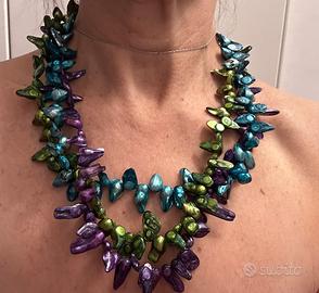 Collana originale M. Lefevre perle multicolore