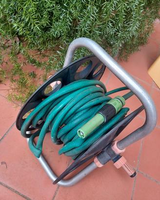 carrellino più tubo per annaffiare 