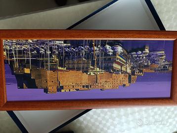 Quadro con cornice in legno