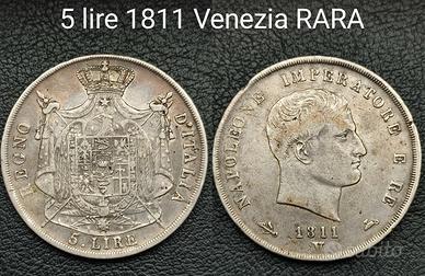 5 lire 1811 Venezia Rara