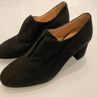 Scarpe décolleté accollate in camoscio nero - 34