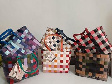 Borse in plastica intrecciata