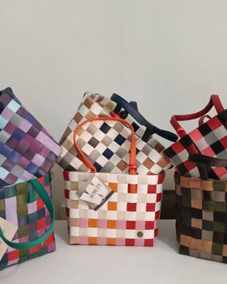 Borse in plastica intrecciata
