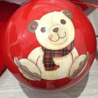 Palline Rosse Teddy Thun 