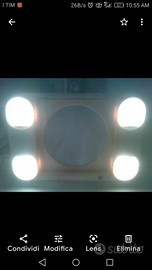 Specchio con luci da hotel portatile vintage