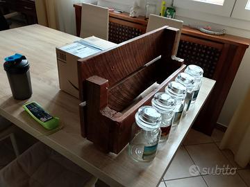 porta yankee candele in legno antico 