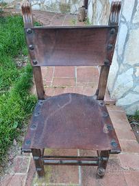 2 sedie vintage stile ottocento spagnolo