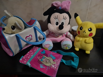 Giochi pupazzi cagnolino minnie barbie pikachu
