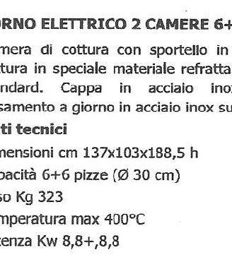 FORNO ZANOLLI ELETTRICO 2 CAMERE 6+6