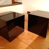 2 tavolini a cubo anni 70, neri