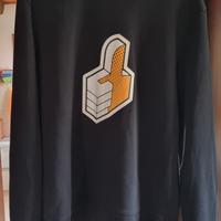 Felpa nera unisex con stampa grafica – Taglia xl