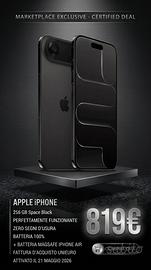Iphone air Space Black 256 gb+Battery MagSafe