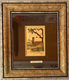 Quadro su foglia d’oro in lamina d’argento 925