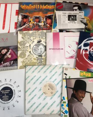 Lotto 10 dischi in vinile 12” da dj anni ‘80 e ‘90