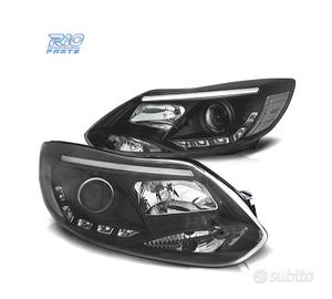 FARI FORD FOCUS 11-14 TUBO LUCE LED FONDO NERO