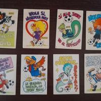 8 figurine mascotte calciatori panini 1989 1990