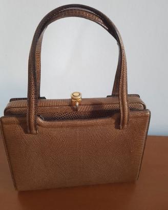 borsa vintage in pelle di serpente 