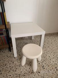 Tavolino e sgabello bambino