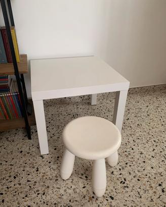 Tavolino e sgabello bambino
