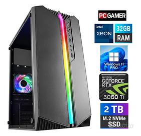 PC GAMING WORKSTATION, INTEL, 32GB, 2TB-M2, 3060Ti