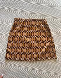Minigonna a tubino con stampa geometrica vintage