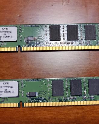 2x Modulo RAM Kingston 4GB DDR3 1333MHZ