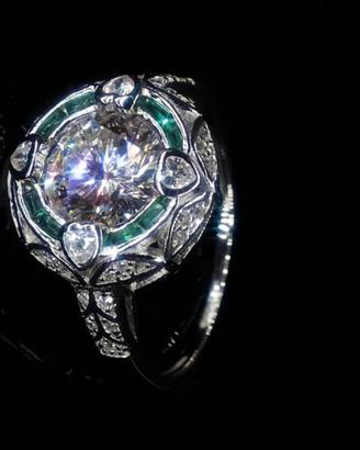 Moissanite anello tg 18 mm