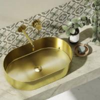 Lavabo da appoggio Jupiter Oro Art.BB6808-BG Karag