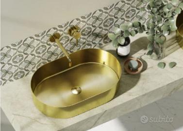 Lavabo da appoggio Jupiter Oro Art.BB6808-BG Karag