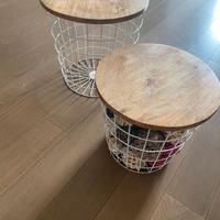 Cesti tavolino comodino impilabili