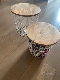 Cesti tavolino comodino impilabili
