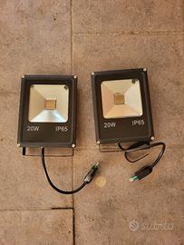 Faretti rgb 20W ip65 con telecomando