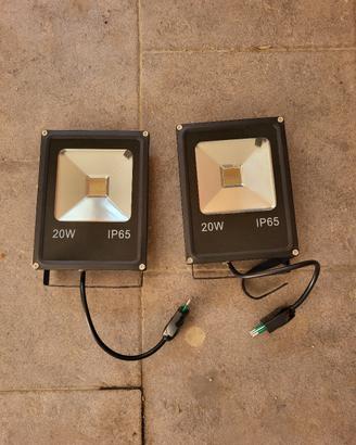 Faretti rgb 20W ip65 con telecomando