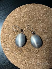 Orecchini Minimal Steel - Ovali satinati