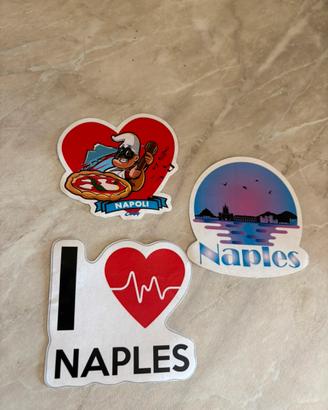 3 adesivi souvenir Napoli
