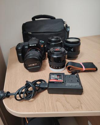 Sony alpha 200 + 4 obiettivi minolta