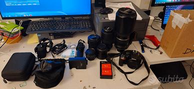 KIT NIKON D5600+OBIETTIVI+ACCESSORI+ZAINO