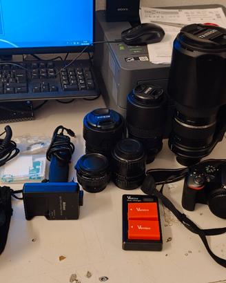 KIT NIKON D5600+OBIETTIVI+ACCESSORI+ZAINO