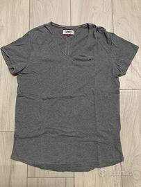 Tommy Hilfiger t-shirt grigia M manica corta, scol